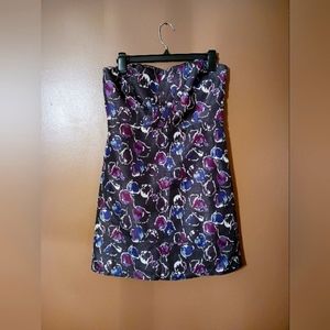 American Eagle Outfitters Women's Black and Purple Dress